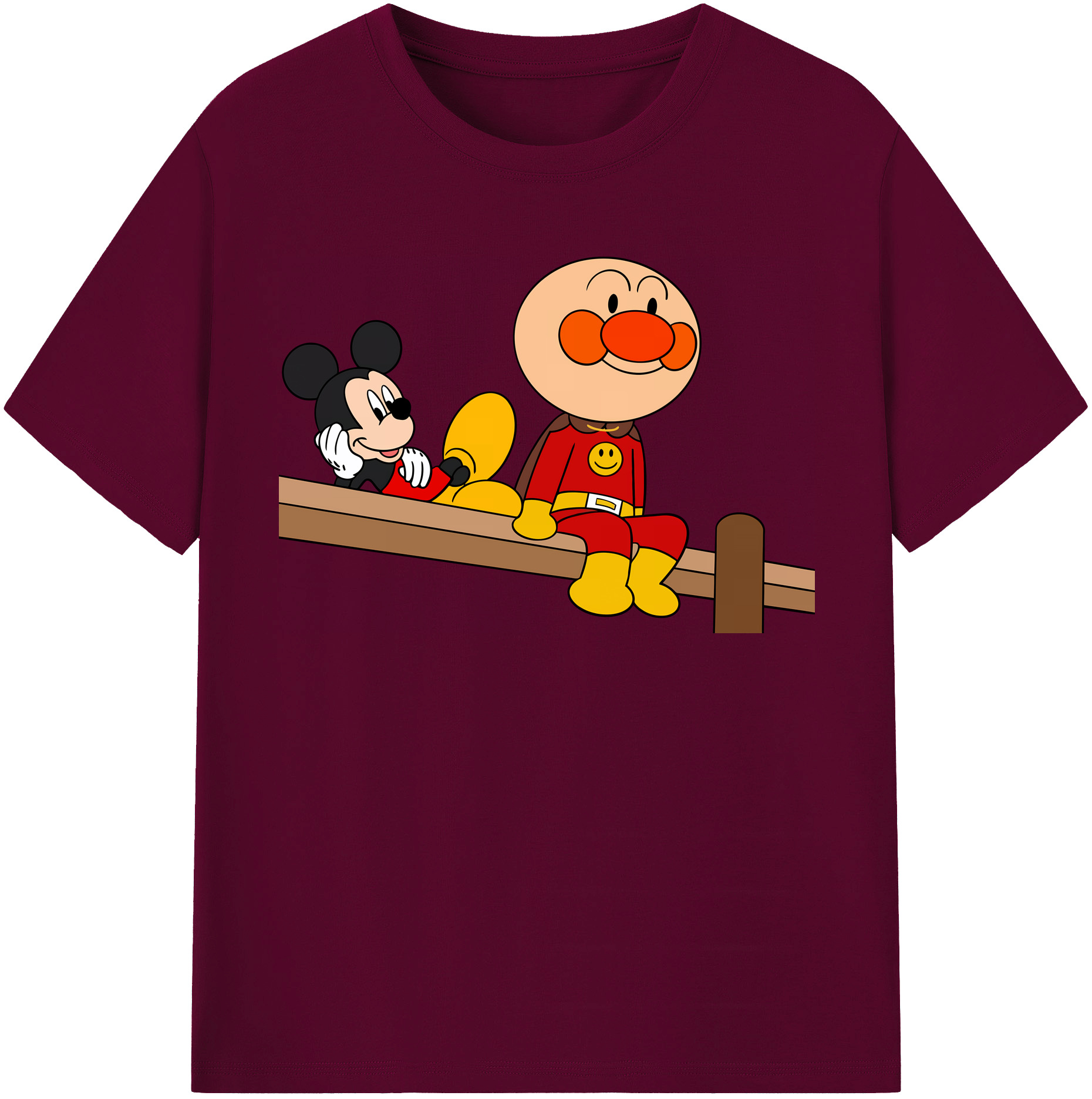 （画像用） アンパンマン Anpanman レディースカジュアルプリントTシャツ（綿100％）